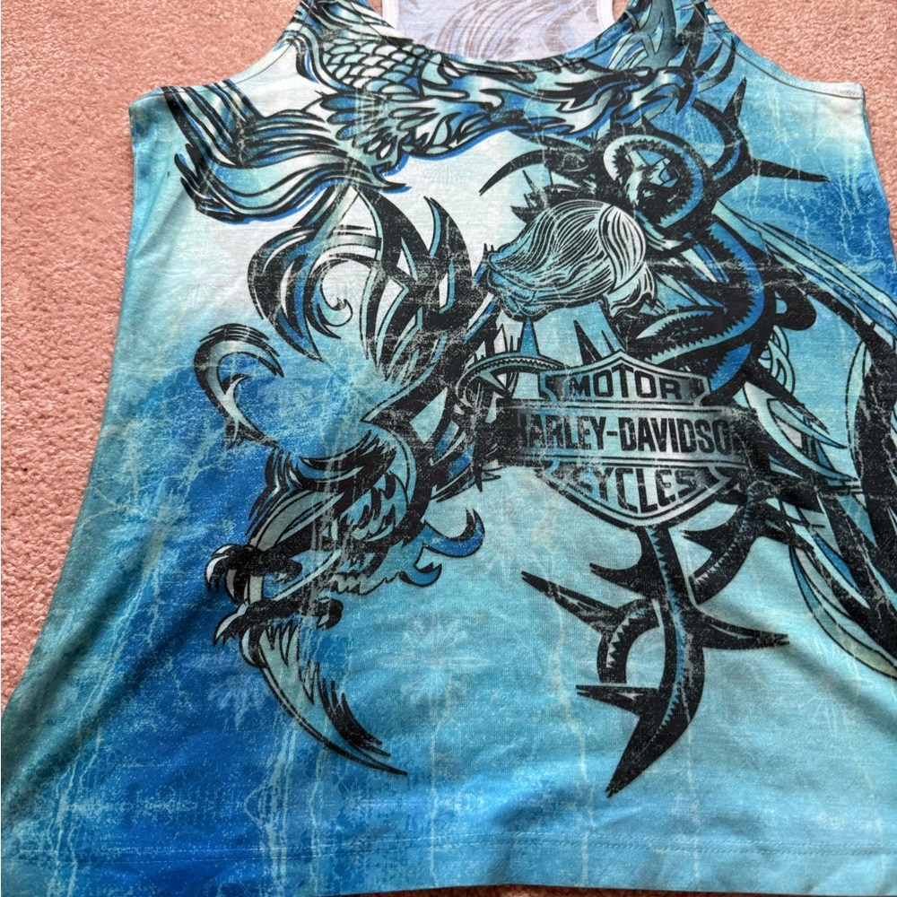Harley-Davidson Artistic Blue Tank